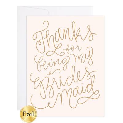 Carte de remerciement - Demoiselle d'honneur pour la vente par 9th Letter Press