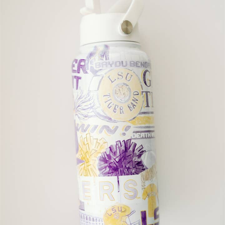 Gracefully Made Art – wholesale Vattenflaska – LSU 32 oz isolerad vattenflaska 3