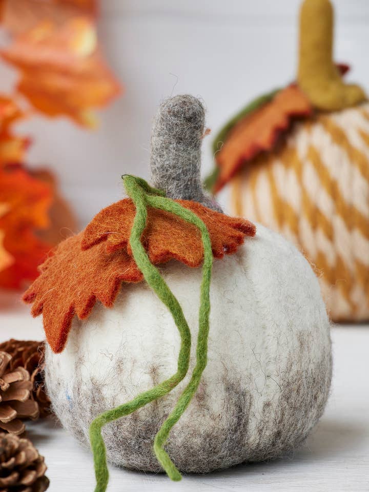 Felt Pumpkin Ornament for wholesale by Namaste