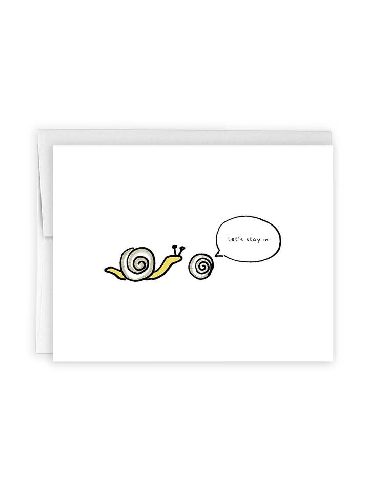 laten we binnen blijven | valentijnskaart of alledaagse kaart voor wholesale door Evil Llama and Friends