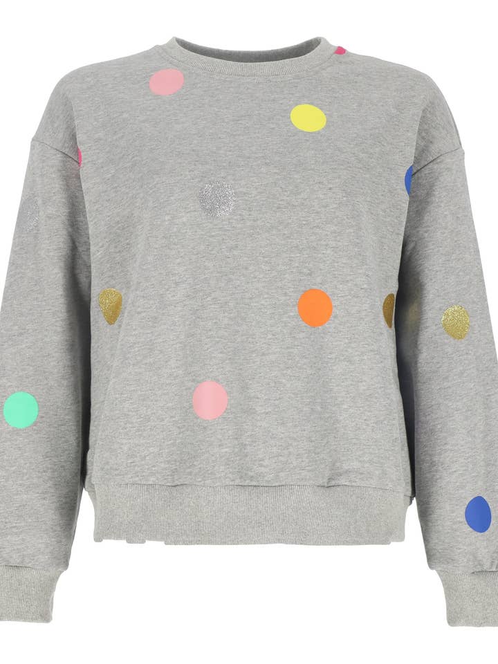 Nuestra sudadera "Rosi" con puntos de colores para venta al por mayor de T.Tolein