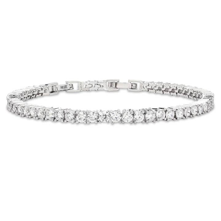 Bracelet tennis Karla plaqué or 18 carats pour la vente par Sahira Jewelry Design