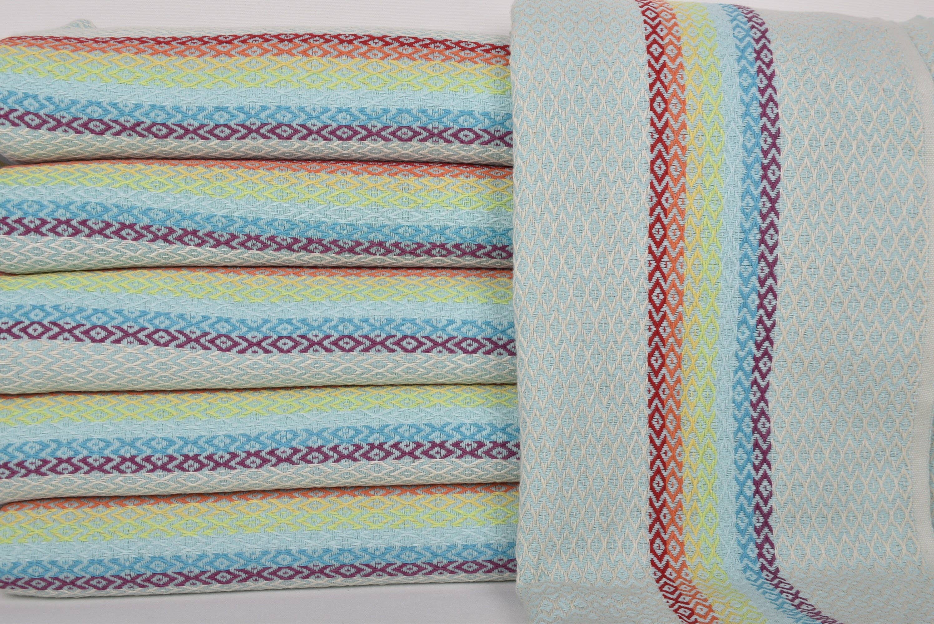 Organic Turkish Towels - Wholesale Beach Towel - Wedding Favors, Mint Diamond Towel, Organic Cotton Towel2