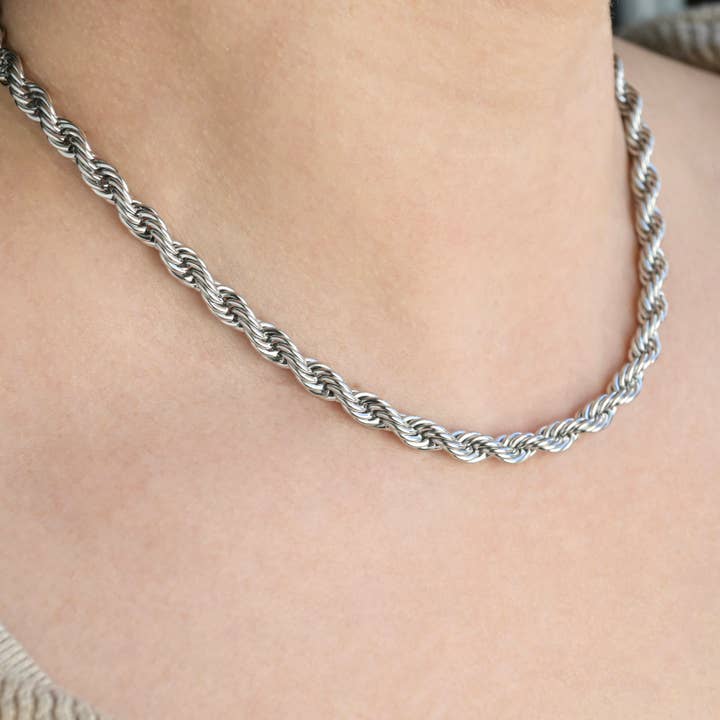 Blueyejewelry - Wholesale Link & Chain Necklace - Rope Chain Necklace - Waterproof Twisted Chain Necklace 8