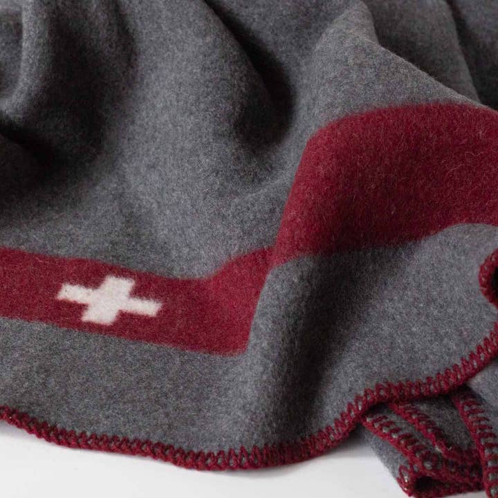 MoST - Wholesale Bedding Blanket - Merino Blanket SWISS ARMY - grey