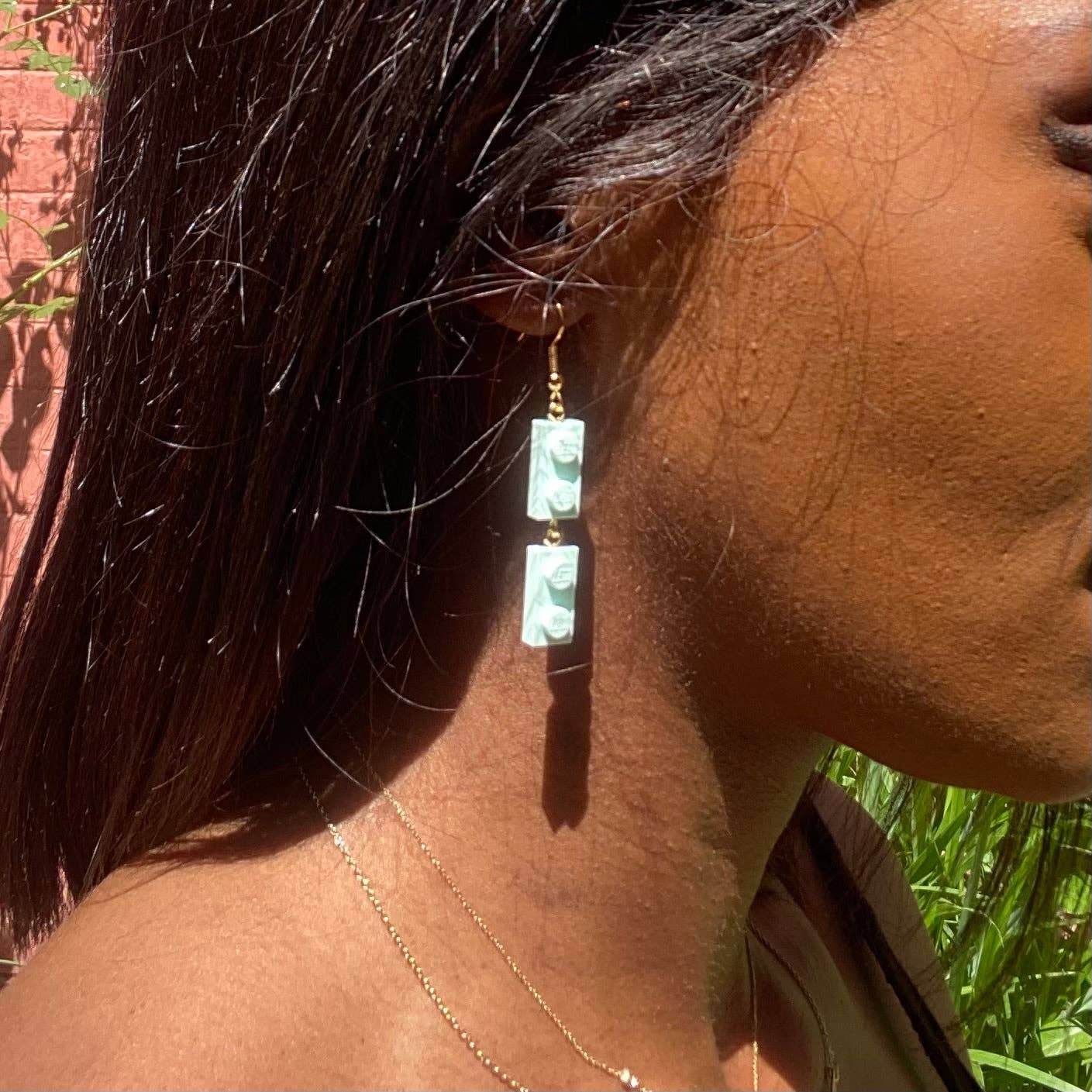 Brique d'Oreille - Wholesale Dangle Earrings - Gold dangling earrings - Les Papoteuses0