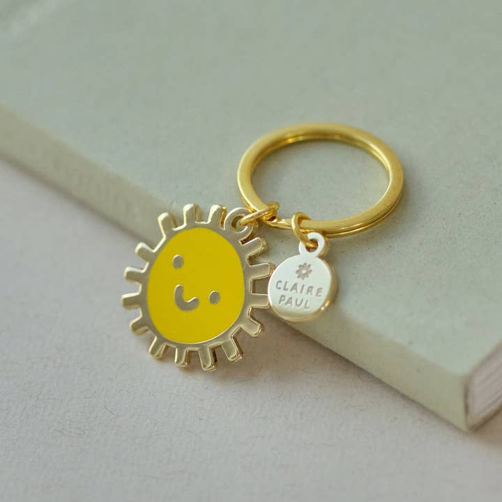 Claire Paul – wholesale Keychain – Women's – Smiley Sun Keyring Charm3