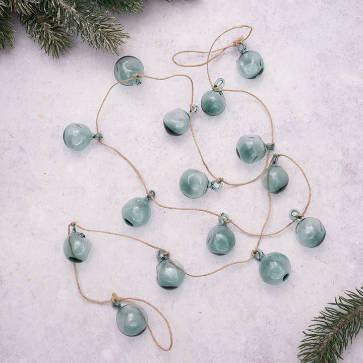 Veridian Furrow Glass Garland for wholesale by Bollywood Christmas