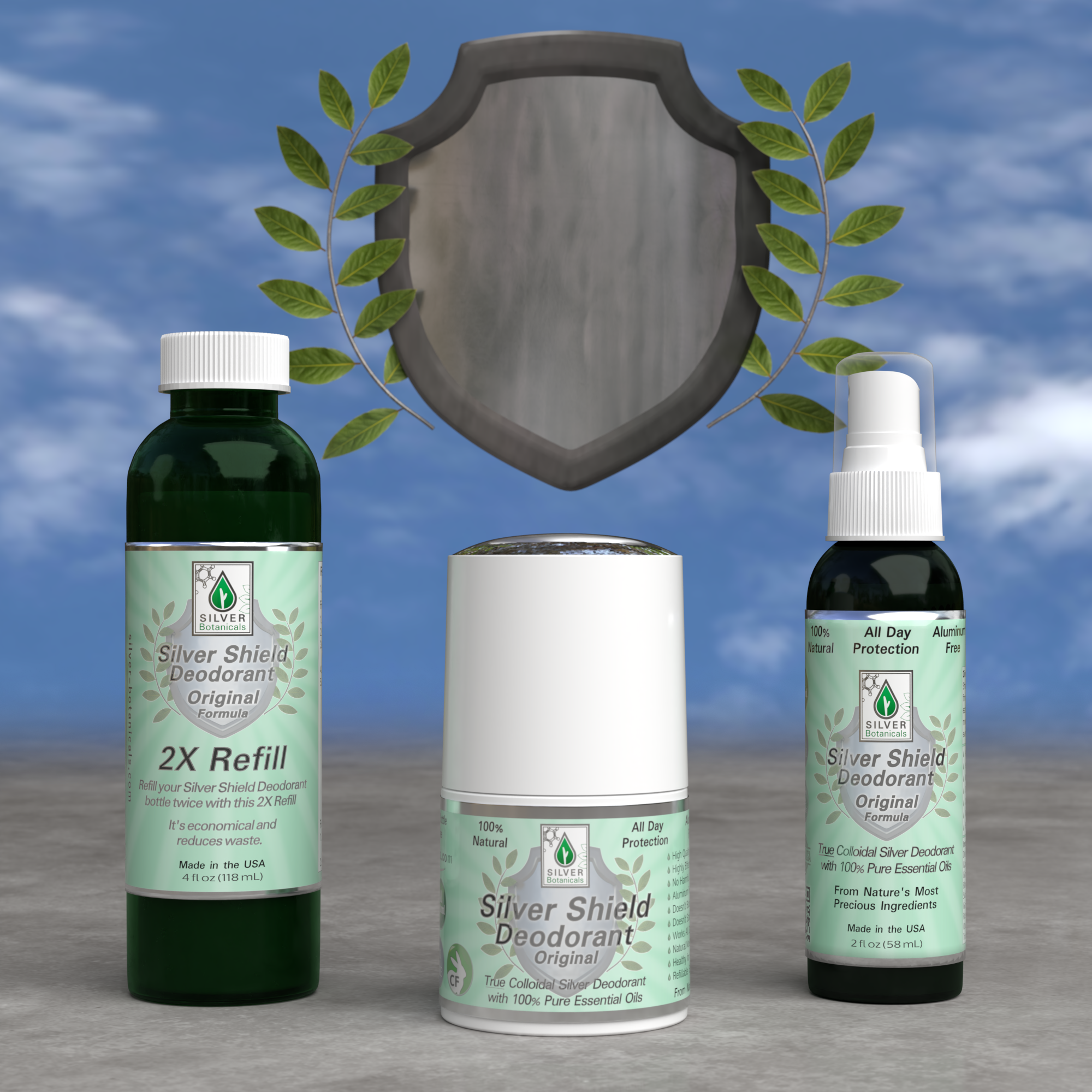 Silver Botanicals - Wholesale Deodorant - Unisex - Silver Shield Deodorant -  Spray, 2 oz.9