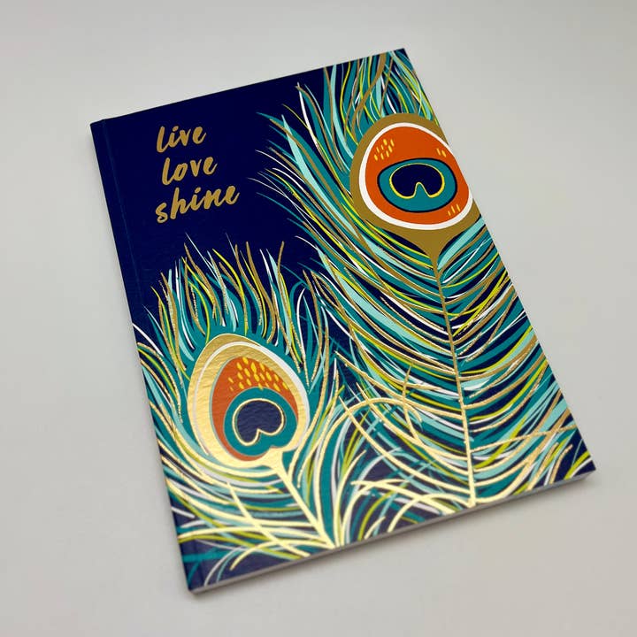 Peacock A5 Journal Stationery Gift Notebook for wholesale by The Great British Card Company (GBCC) Ltd