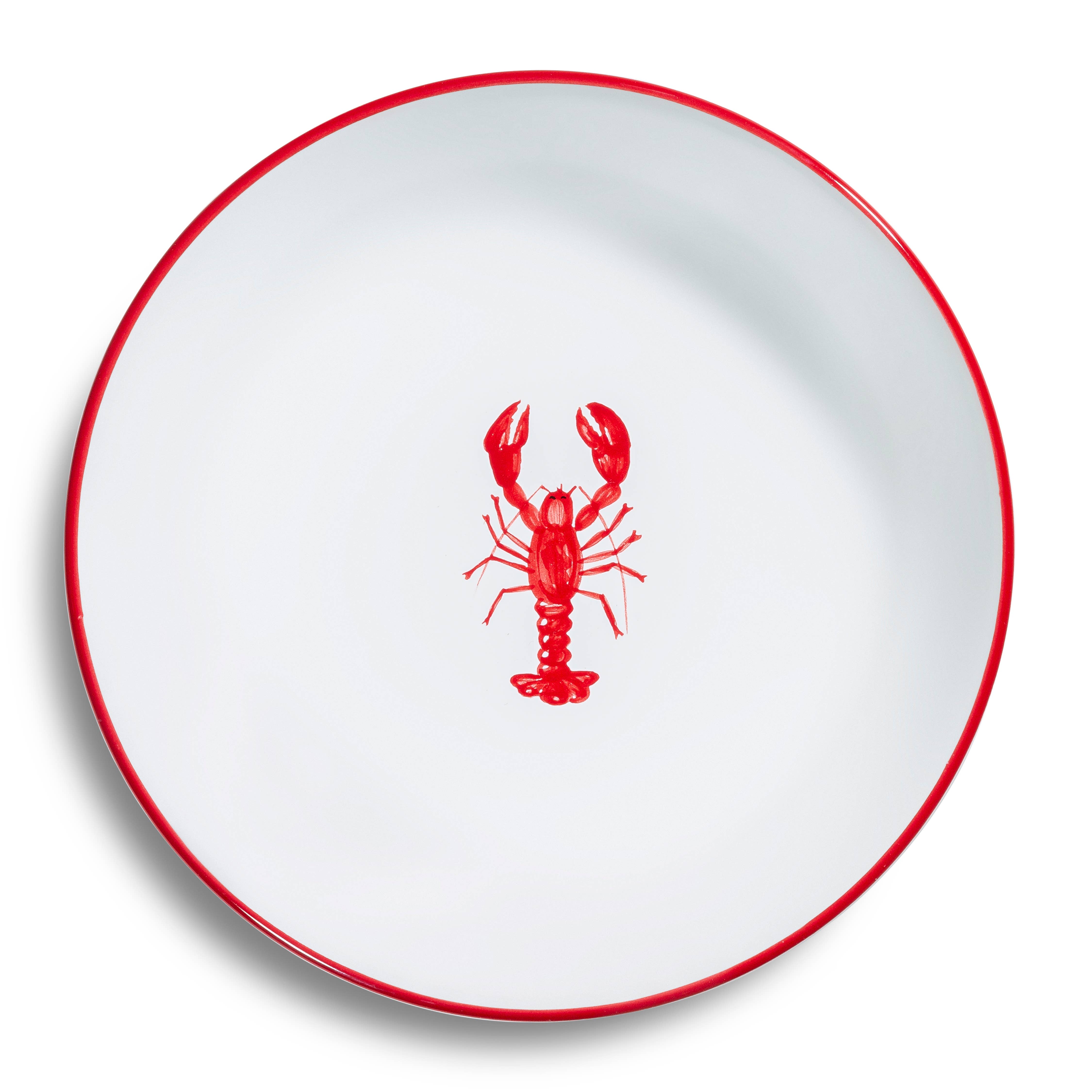 Gmundner Keramik Handels GmbH - Wholesale Dinner Plate - Westwing Edition, summer, soup plate cup (diameter 20 cm) lobster1