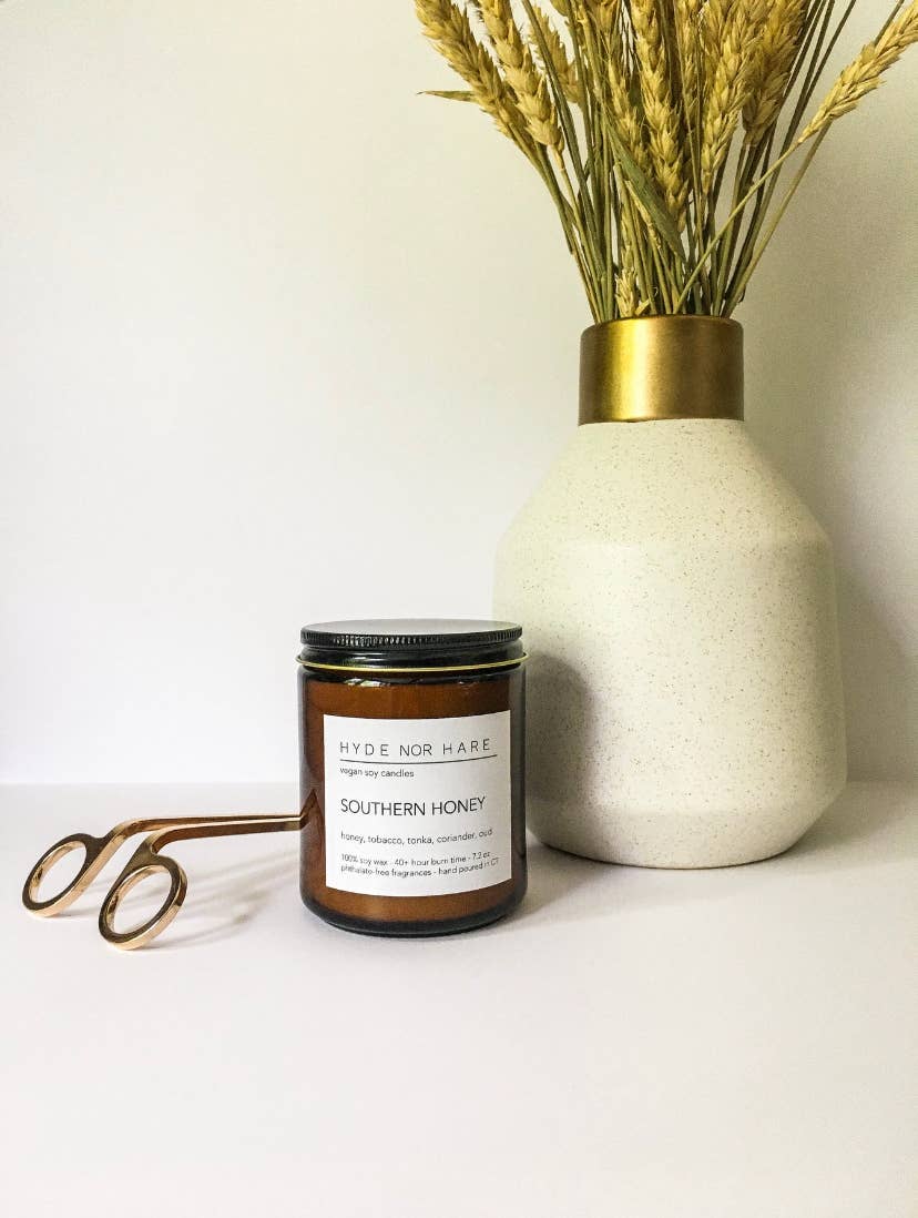 HYDE NOR HARE - Wholesale Jar/Filled Candle - SOUTHERN HONEY vegan soy candle3