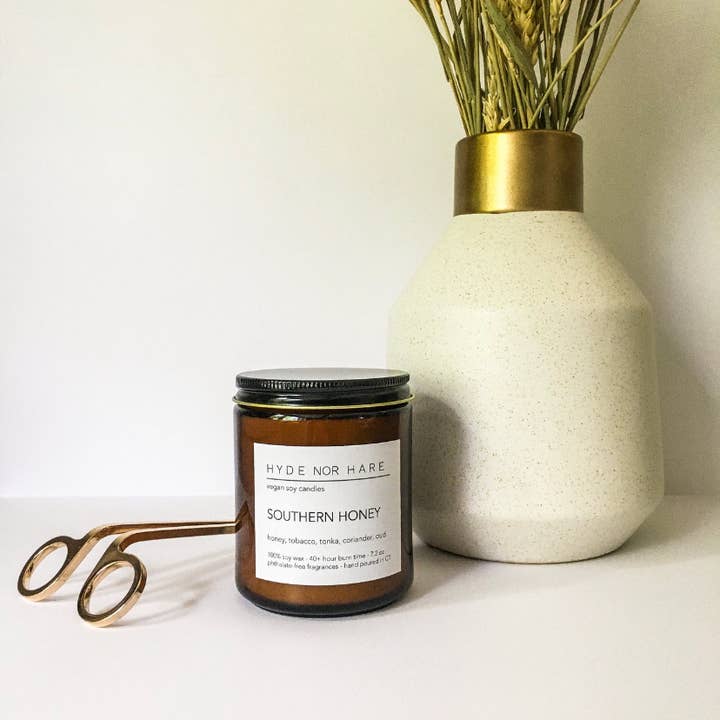 HYDE NOR HARE - Wholesale Jar/Filled Candle - SOUTHERN HONEY vegan soy candle3