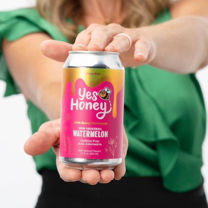 Yes Honey - Wholesale Soda/Carbonated Drink - Yes Honey - 100% Honey Sweetened Soda- Watermelon