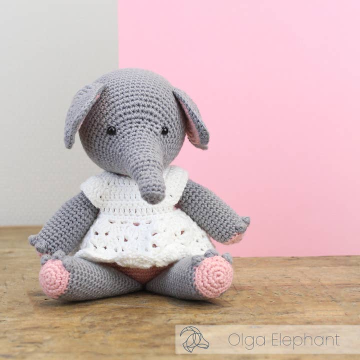 DIY Crochet Kit - Olga Elephant for wholesale by Hardicraft USA