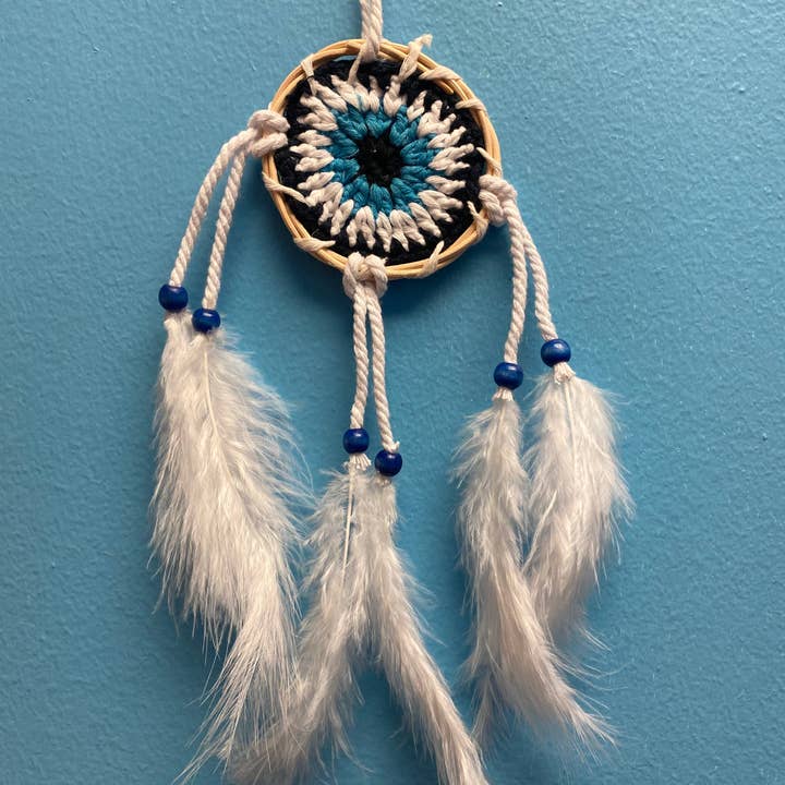 Lucky Eye - Wholesale Dreamcatcher - Handmade Dream Catchers with Feathers Small Wall Hanging #45152