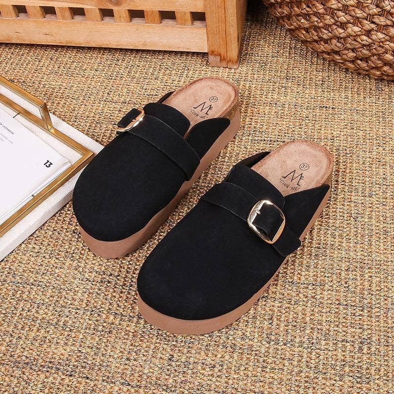 BELLICY / Cink-me - Wholesale Mules - Women's - Suede mules with buckle, IU23210