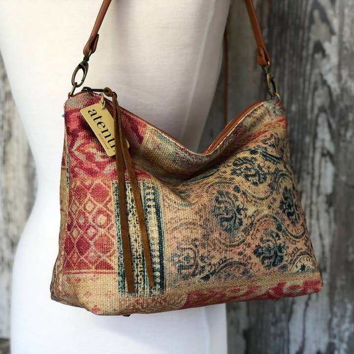 Atenti - Wholesale Shoulder Bag - Women's - Linen Patch Borsa1