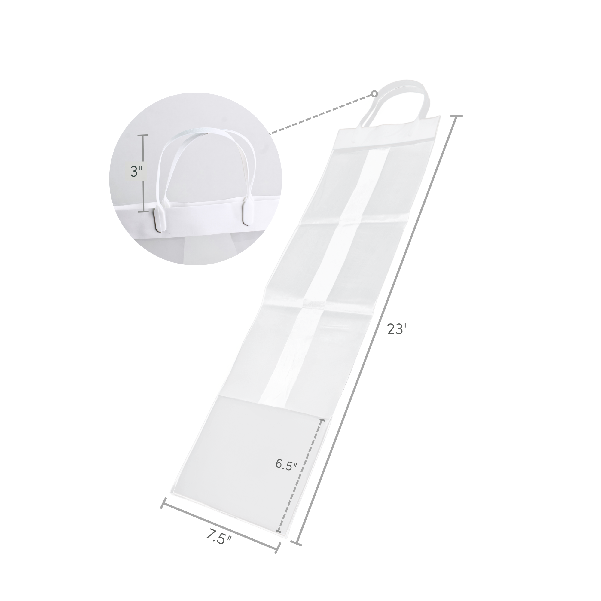 Jacobson - Wholesale Gift Bag - 100PK - 7.5"L Clear Plastic Carry Out Bags - Floral Supplies1