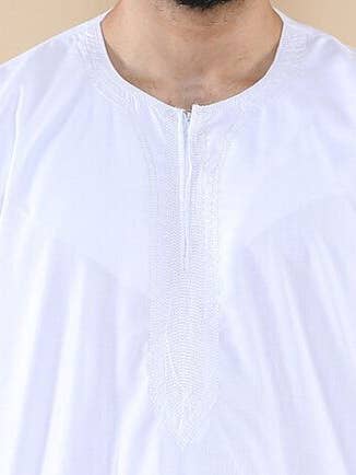 Infinity Leather (Upperclass Fashions Ltd) - Vente Peignoir – homme - Thobe pour homme islamique marocain et saoudien avec fermeture éclair – Robe kaftan arabe28