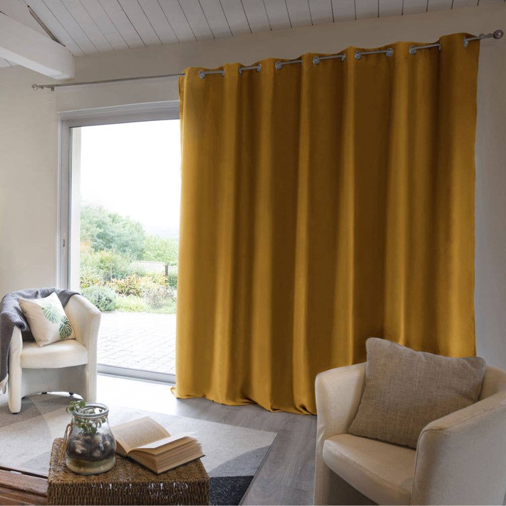 Housse De Rêve – wholesale Curtain – Blackout Curtain 280x260 cm Polyester Lining Mustard0