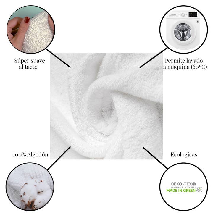 Royal Europe Textile SL - Wholesale Bath Towel - 10 plain towels, 100% cotton, conventional terry, 450 gsm