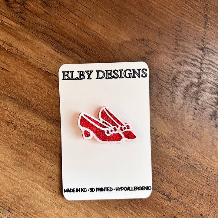 Elby Designs - Wholesale Brooch - Ruby Slipper Pin, Wizard of Oz