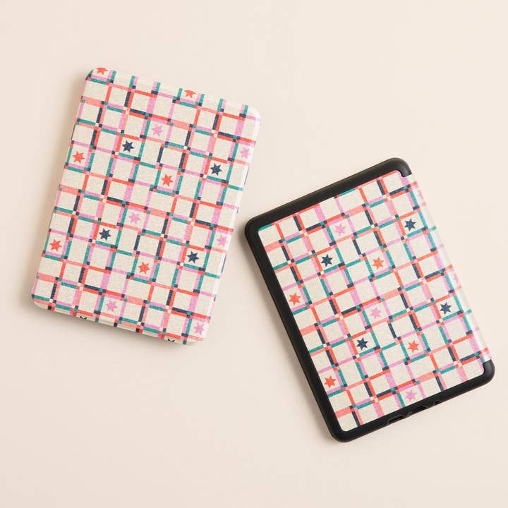 Inkwell Threads - Wholesale Book cover - Stardust Plaid Kindle Case2