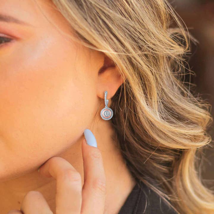 Fifth and Fine - Wholesale Jewelry Set - Set of 2 3/4CT TW Diamond Round Halo Fashion Pendant & Earri6