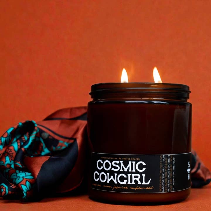 COSMIC COWGIRL - Saffron, Cedar & Amberwood Candle for wholesale by Seventh House Candle