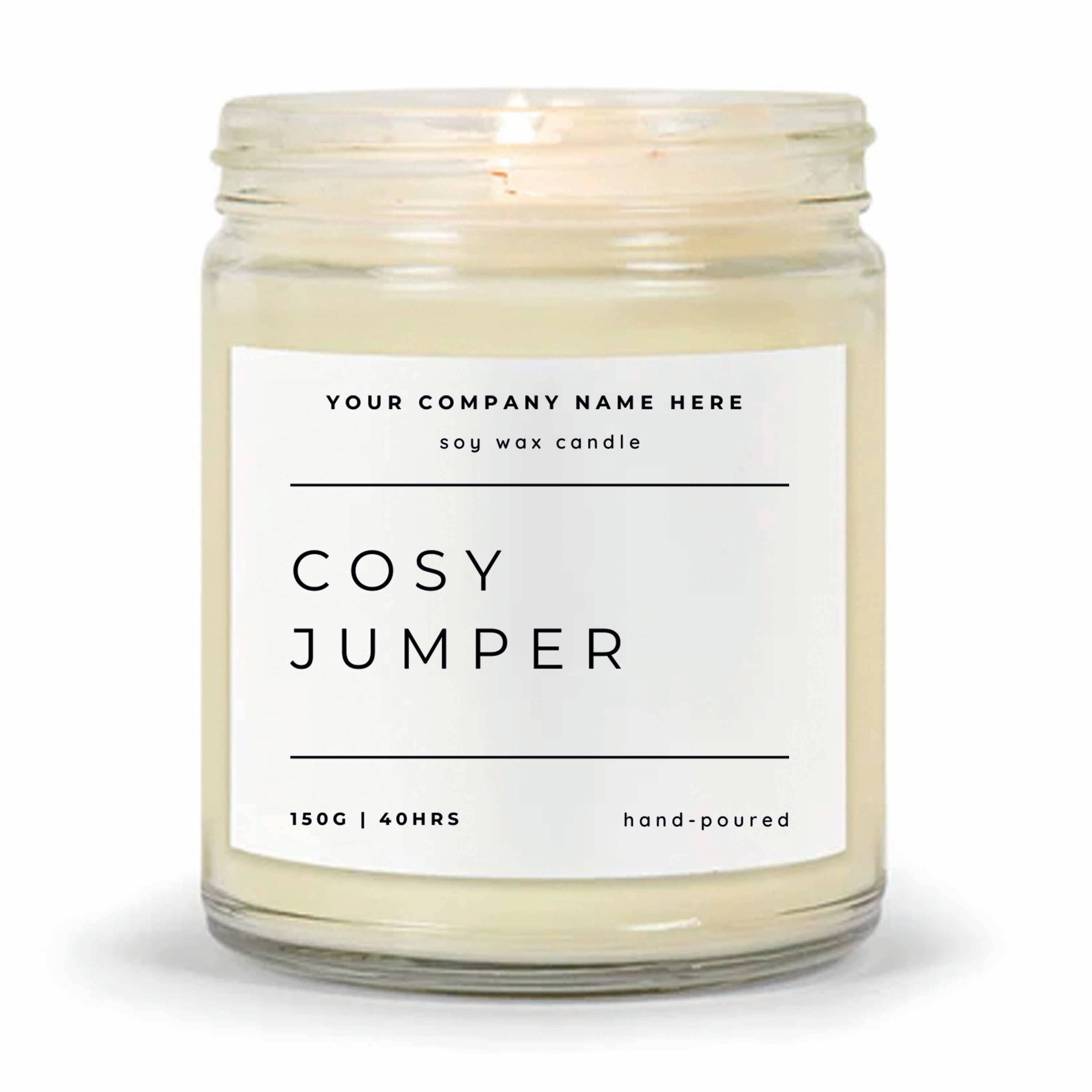 Candle Drop - Wholesale Jar/Filled Candle - Label Style 4 | Wholesale White Label Soy Candle | Clear Jar3