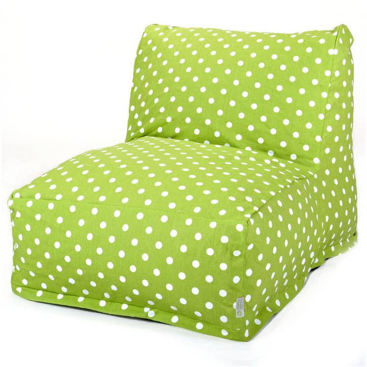 Majestic Home Goods Lime Small Polka Dot Chair Lounger for wholesale by Majestic Home Goods