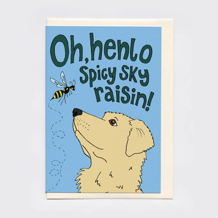 Carte Raisin Céleste Épicé | Carte Chien Drôle, Labrador pour la vente par The Curious Pancake