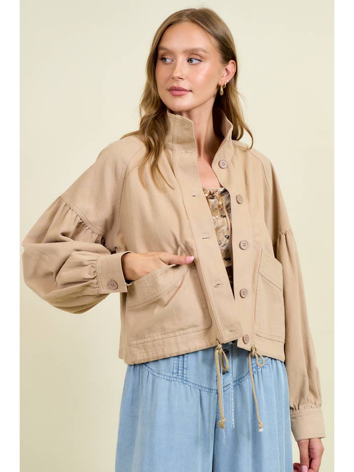 Doe and Rae - Wholesale Jacket - Women's - BLOUSON TWILL UTILITY JACKET - 10755J6