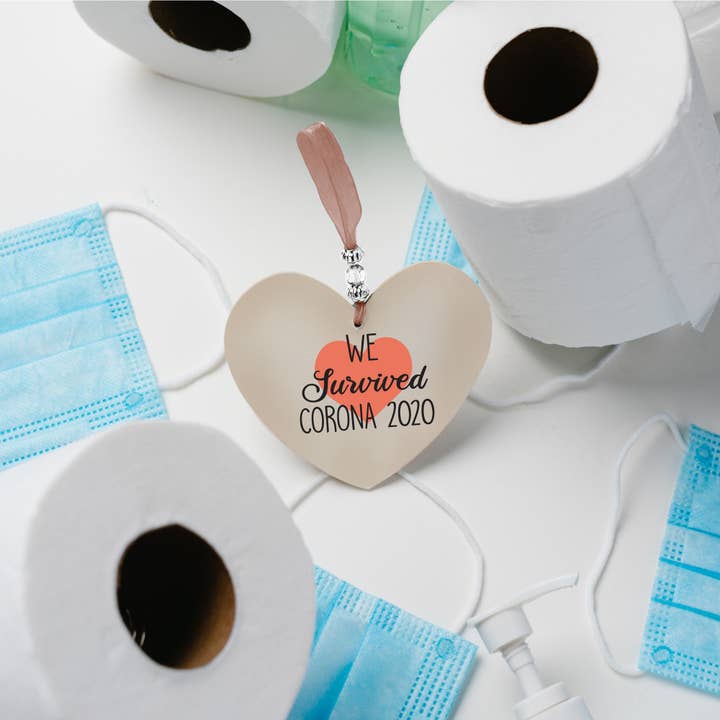 Pavilion - Wholesale Ornament - We Survived - 3.5" Heart-Shaped Ornament