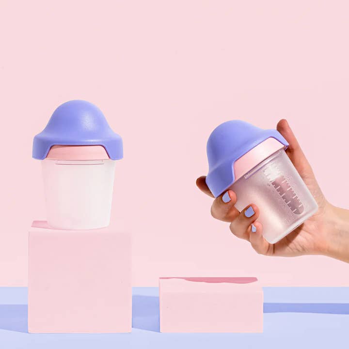 Little Stackers – Großhandel Babyflasche – 180 ml Babyflaschen Zweierpack Pink/Lila0