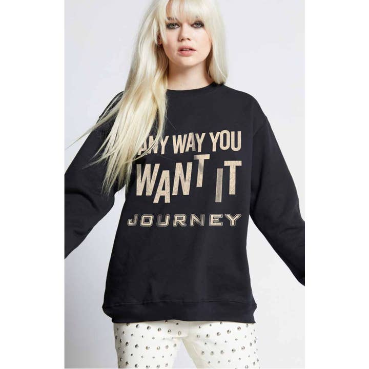 302778 - 830 Journey Any Way You Want It Fitted Sweatshirt for wholesale by Recycled Karma