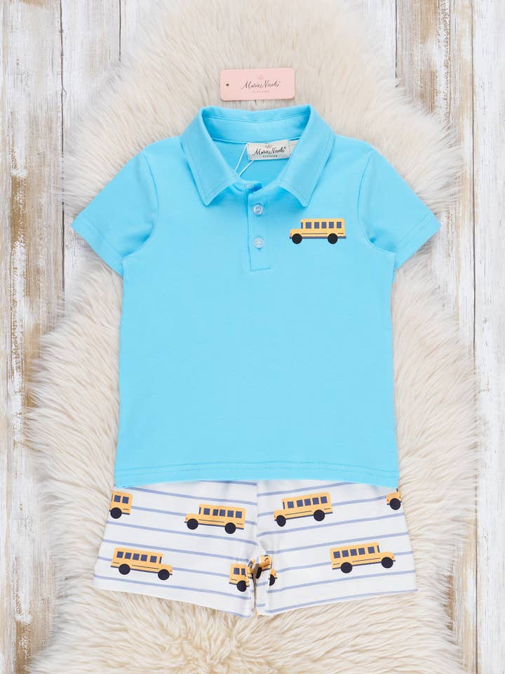 School Bus Polo Outfit for wholesale by Marie Nicole Clothing