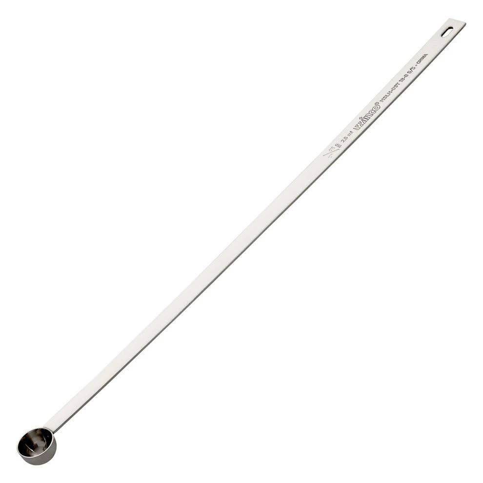 EcoQuality - Vendita all'ingrosso Cucchiaio misurino - MSLH-025T - 5P, 1/4 cucchiaino–2 cucchiai 18/8 SS cucchiai dosatori a manico lungo2