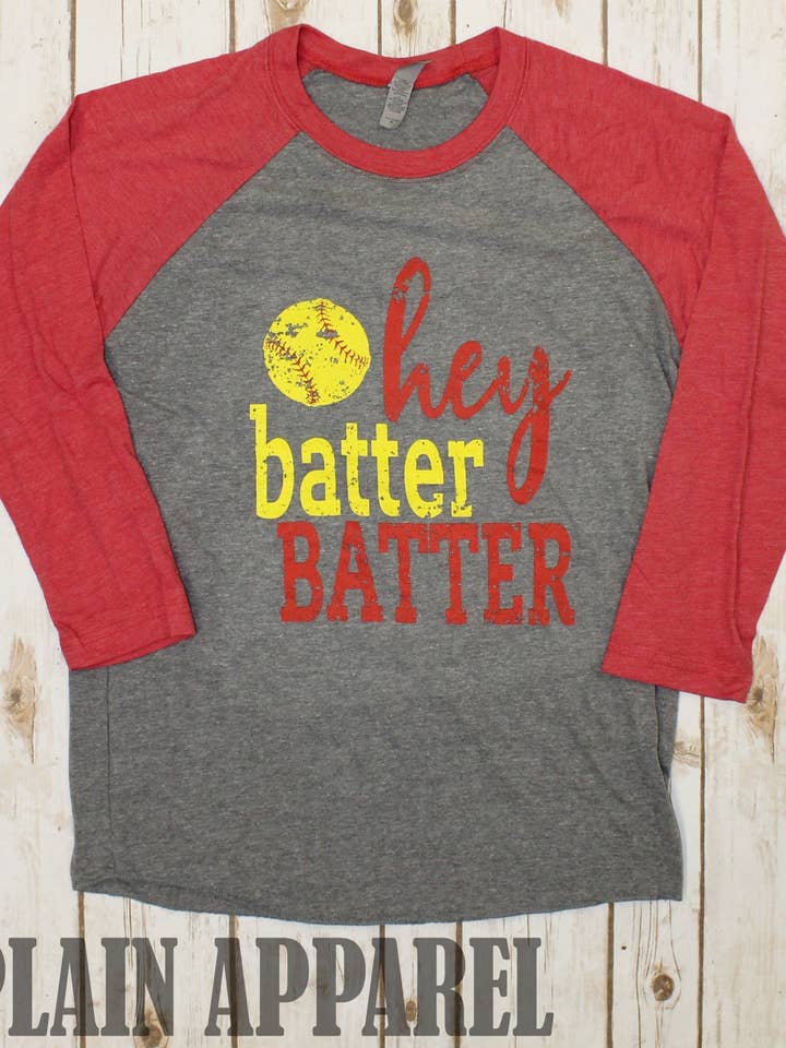 Batedor de softbol Raglan por atacado de Plain Apparel Tees