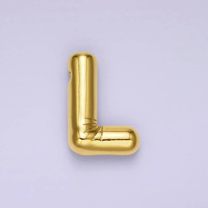 Aim Eternal - Wholesale Individual charm/pendant - 14K Gold Filled 20mm Chubby Balloon Initial Letter Pendant | A1067-A107911