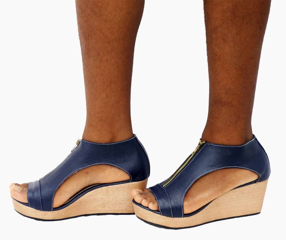 OMES - Vendita all'ingrosso Zeppa - Donna - Chan: Scarpe con Zeppa in Legno con Cerniera0