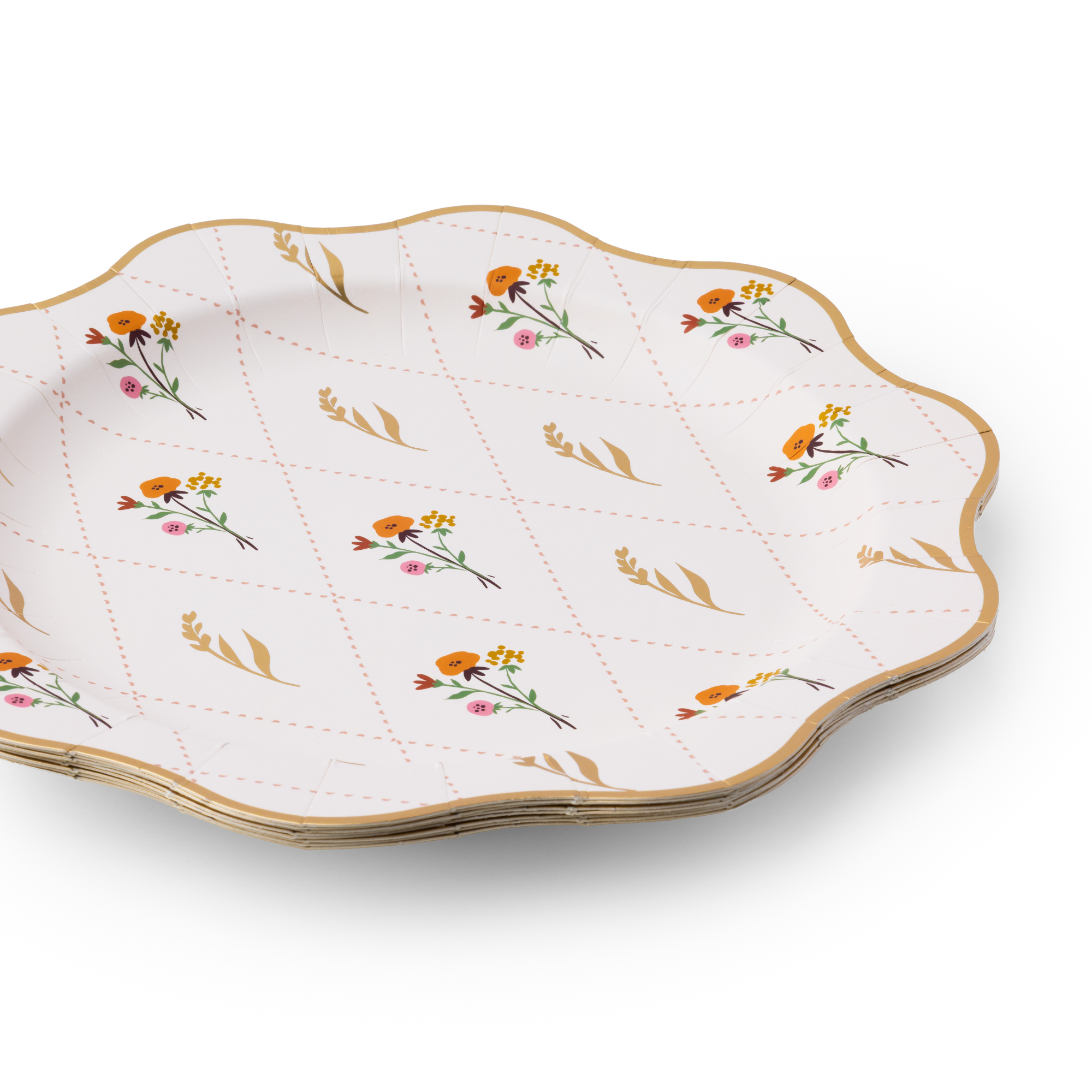 Bonjour Fête - Wholesale Disposable Plate - COZY FALL FLORAL DINNER PLATES1