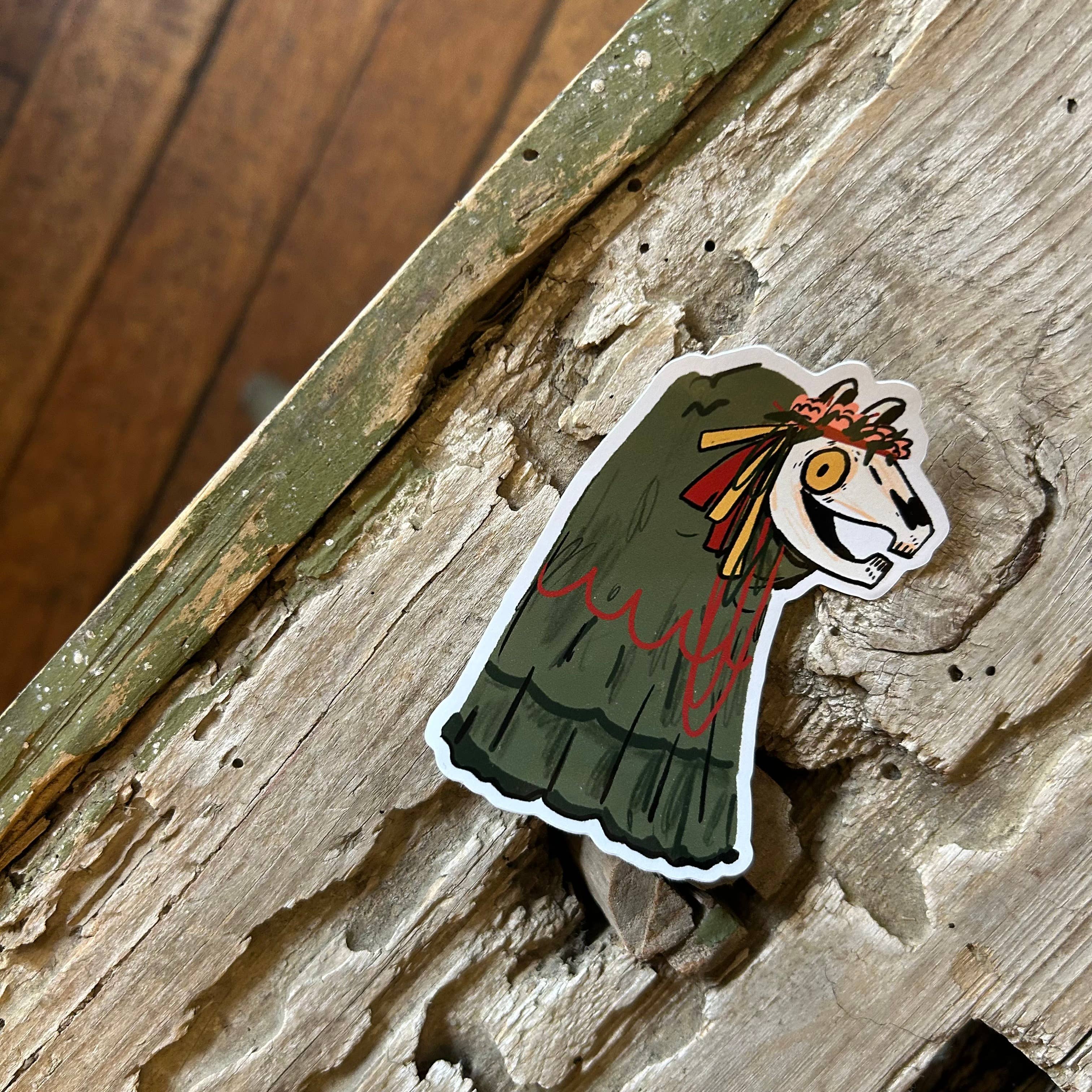 Dick Vincent Illustrations - Wholesale Sticker - Mari Lwyd stickers