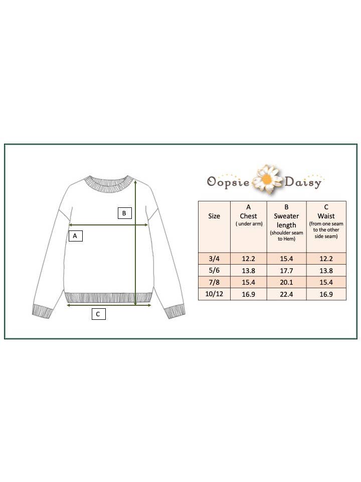 Oopsie Daisy - Wholesale Knit Sweater - Kids - Kids Light Gray Flower Crew Neck Fall Winter Sweater4