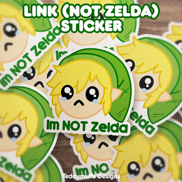 Link Sticker | Not Zelda for wholesale by Teddymuffs Designs