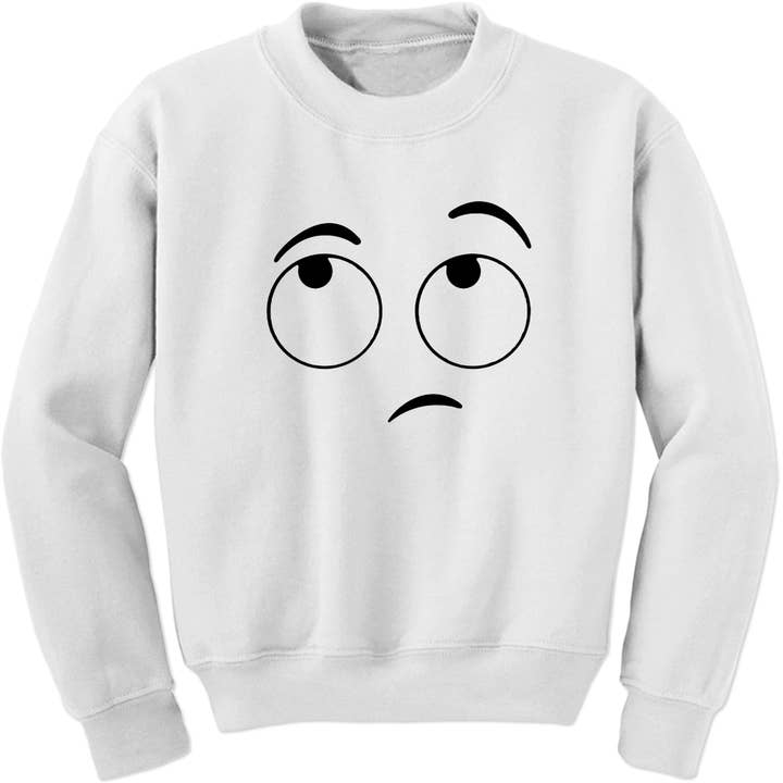 Sweatshirt Emoticon Eyeroll Funny Eye Roll pour la vente par Ferocitees