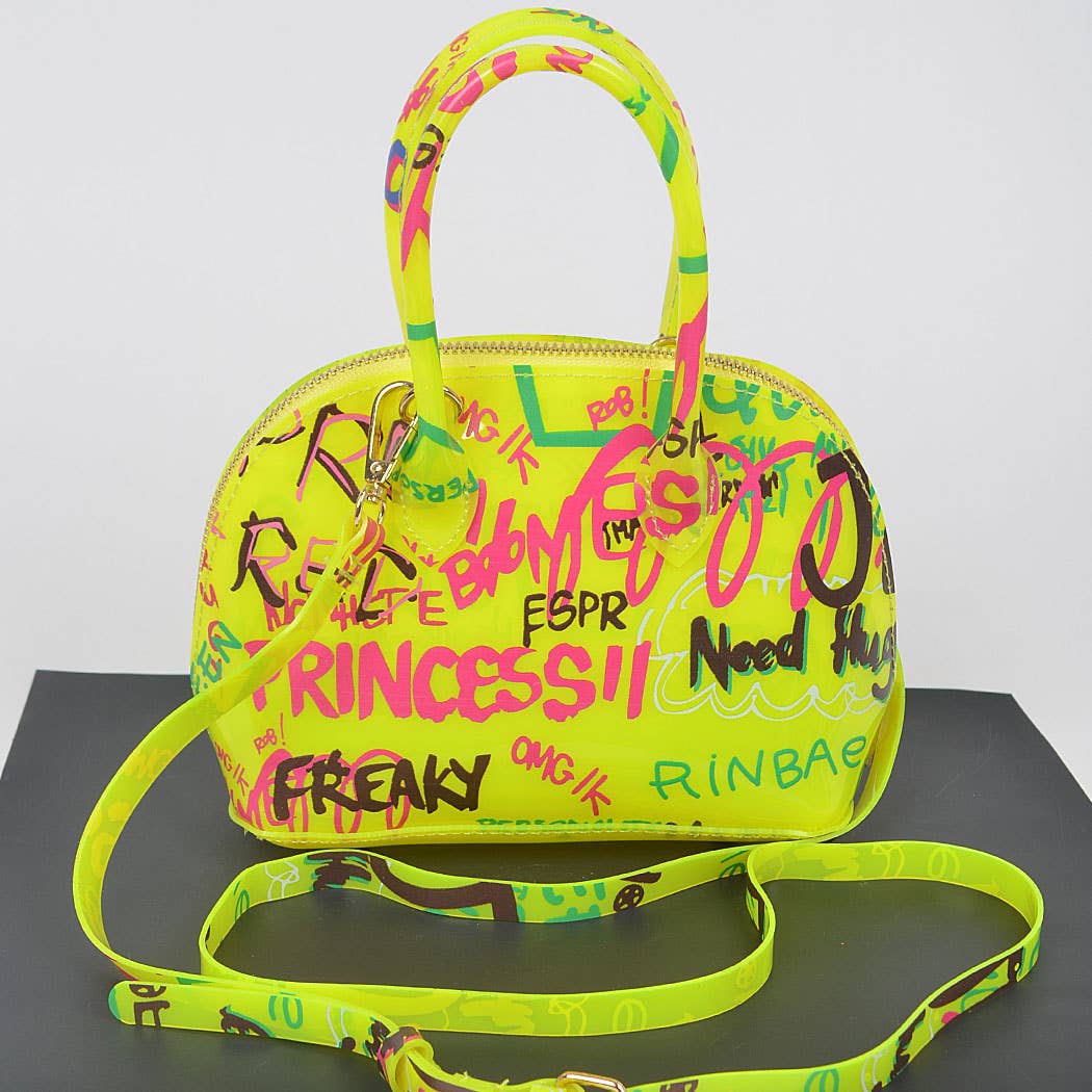 3AM BY H&D ACCESSORIES - Wholesale Top Handle Bag - Women's - Graffiti Pvc Top Handle Bag9