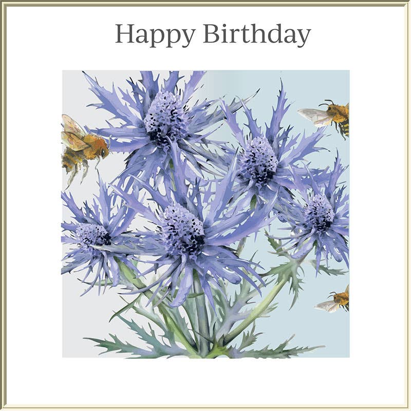 Rush Design Ltd – wholesale Birthday card – Sea Thistle - Happy Birthday0