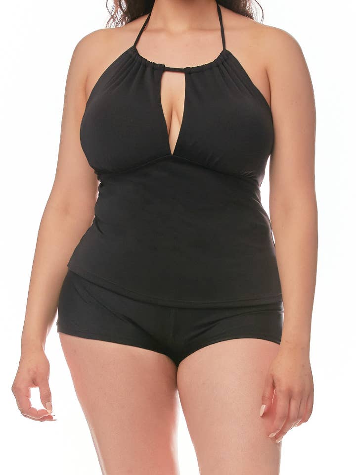 Plus Size Halter Neck Tankini Top for wholesale by Envya